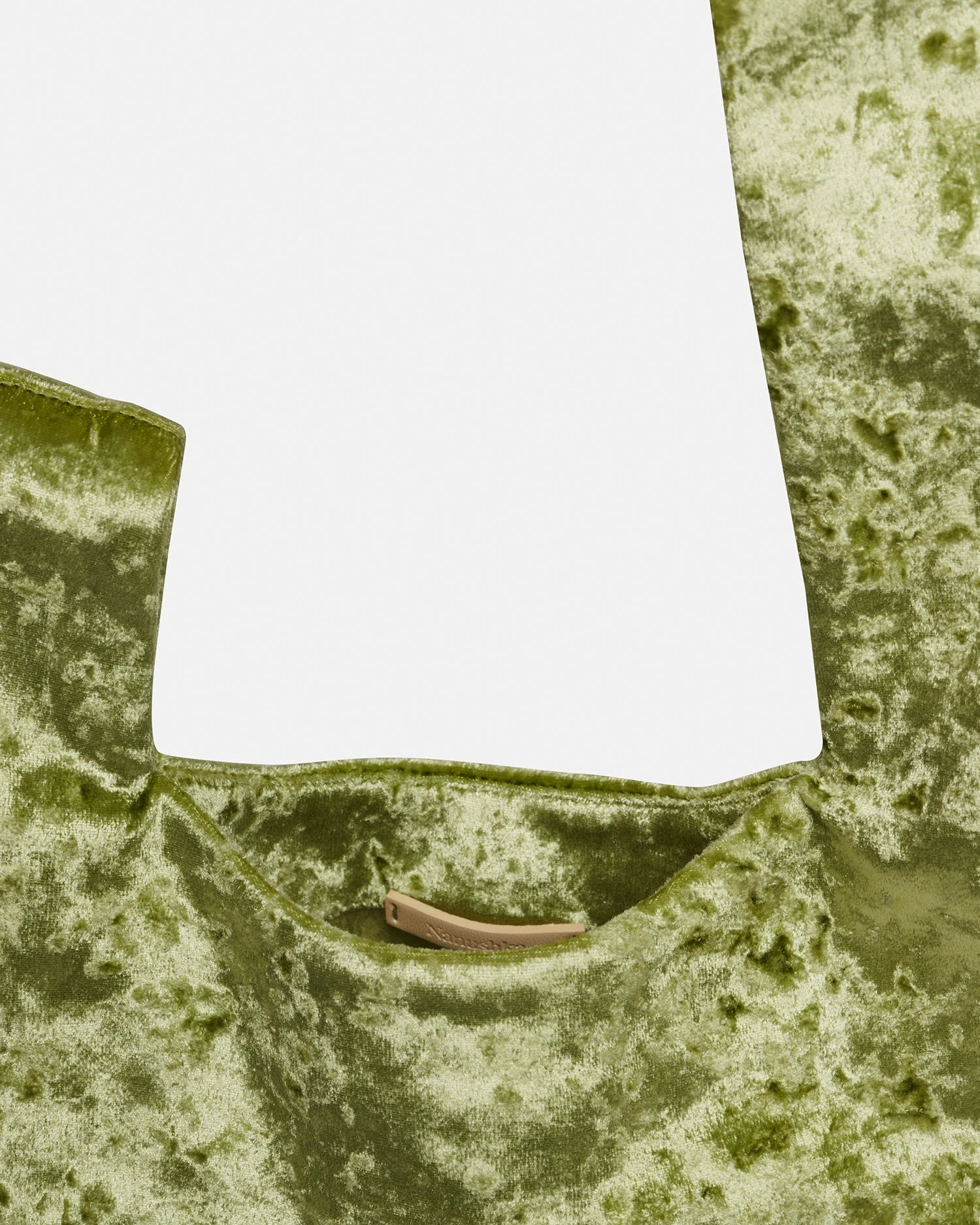 Nanushka Jen - Crushed Velvet Clutch - Sage 4 Nanushka Jen - Crushed Velvet Clutch - Sage - Image 2