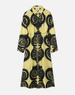 Nanushka Angy - Printed Silk-Twill Shirt Dress - Spiral Spray -Nanushka Wear Shop NW24RSDR00699ANGY SPIRALSPRAY TWILLSILK 1