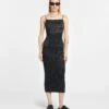 Nanushka Barra - Smocked Okobor™ Alt-Leather Midi Dress - Black