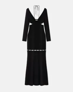Nanushka Varda - Ribbed-Knit Maxi Dress - Black -Nanushka Wear Shop NW24RSDR04099VARDA BLACK VISCOSERIB