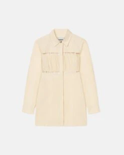 Nanushka Genea - Pleated Poplin Shirt Dress - Creme -Nanushka Wear Shop NW24RSDR04871GENEA CREME PLEATEDPOPLIN 1