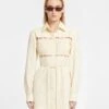 Nanushka Genea - Pleated Poplin Shirt Dress - Creme