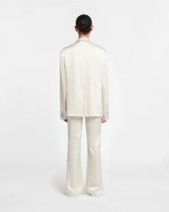 Nanushka Patri - Slip Satin Blazer - Creme -Nanushka Wear Shop NW24RSJK00971 PATRI CREME SLIPSATIN 02