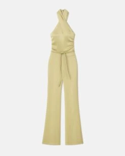 Nanushka Rabia - Slip Satin Jumpsuit - Lime Yellow -Nanushka Wear Shop NW24RSJS00263RABIA LIMEYELLOW SLIPSATIN