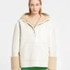 Nanushka Maso - Hooded Bonded Shearling Pullover - Creme/Crayon -Nanushka Wear Shop NW24RSOW00771 MASO CREME CRAYON BONDEDSHEARLING 03