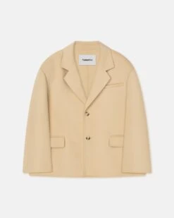 Nanushka Sea - Double Wool And Silk Blend Blazer - Creme 9 Nanushka Sea - Double Wool And Silk Blend Blazer - Creme -Nanushka Wear Shop NW24RSOW01071SEA CREME DOUBLEWOOLSILK 1