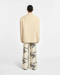 Nanushka Sea - Double Wool And Silk Blend Blazer - Creme 8 Nanushka Sea - Double Wool And Silk Blend Blazer - Creme -Nanushka Wear Shop NW24RSOW01097 SEA CREME DOUBLEWOOLSILK 02