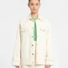 Nanushka Varisa - Twill Jacket - Creme -Nanushka Wear Shop NW24RSOW01271 VARISA CREME STRUCTUREDTWILL 03