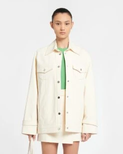 Nanushka Varisa - Twill Jacket - Creme