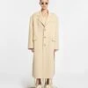 Nanushka Veda - Double Wool And Silk Blend Coat - Creme -Nanushka Wear Shop NW24RSOW01371 VEDA CREME DOUBLEWOOLSILK 01
