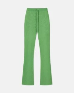 Nanushka Cornelie - Ribbed-Knit Pants - Green -Nanushka Wear Shop NW24RSPA00367CORNELIE GREEN MATTVISCOSERIB
