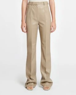 Nanushka Leena - Okobor™ Alt-Leather Pants - Ashy Taupe