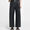 Nanushka Sanna - Belted Regenerated Leather Pants - Black