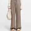 Nanushka Sato - Belted Slip Satin Pants - Clay