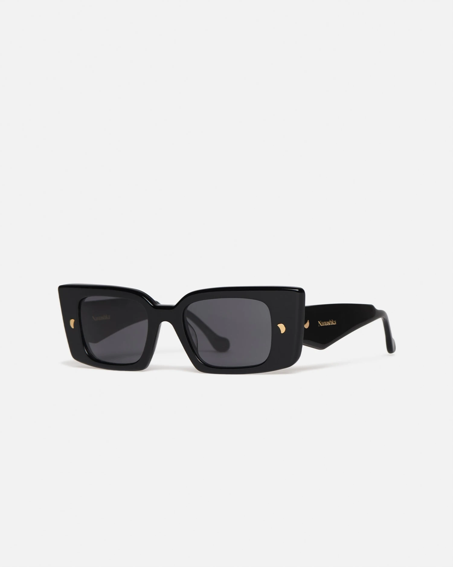 Nanushka Carmel - Bio-Plastic Rectangle-Frame Sunglasses - Black 4 Nanushka Carmel - Bio-Plastic Rectangle-Frame Sunglasses - Black - Image 2