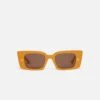 Nanushka Carmel - Bio-Plastic Rectangle-Frame Sunglasses - Burnt Orange