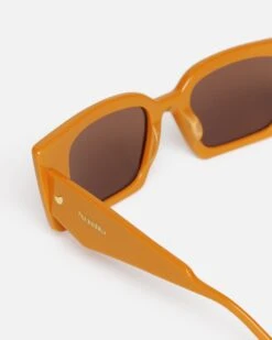 Nanushka Carmel - Bio-Plastic Rectangle-Frame Sunglasses - Burnt Orange -Nanushka Wear Shop NW24RSSG00319 CARMEL ORANGE BIOPLASTIC 03