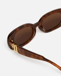 Nanushka Aliza - Bio-Plastic Oval-Frame Sunglasses - Light Turtle -Nanushka Wear Shop NW24RSSG01572 ALIZA LIGHTTURTLE BIOPLASTIC 03