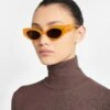 Nanushka Azalea - Bio-Plastic Cat-Eye Sunglasses - Orange -Nanushka Wear Shop NW24RSSG02419 AZALEA ORANGE BIOPLASTIC B