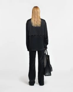 Nanushka Maxon - Slip Satin Shirt - Black 8 Nanushka Maxon - Slip Satin Shirt - Black -Nanushka Wear Shop NW24RSSH00999 MAXON BLACK SLIPSATIN 02