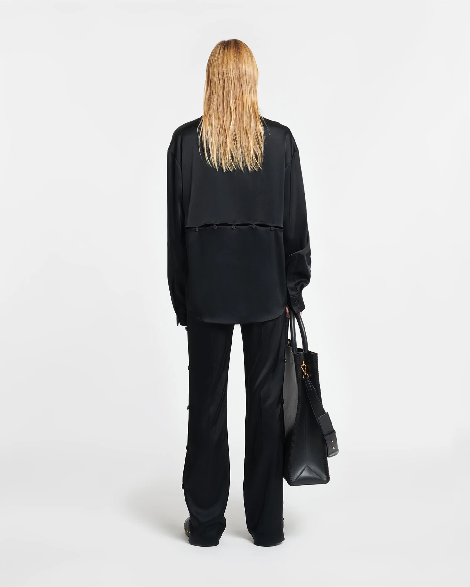 Nanushka Maxon - Slip Satin Shirt - Black 5 Nanushka Maxon - Slip Satin Shirt - Black - Image 3