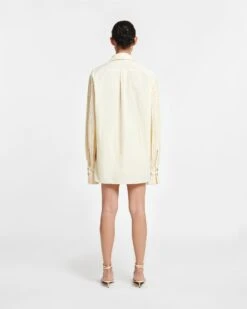 Nanushka Ceara - Smocked Okobor™ Alt-Leather Mini Skirt - Lemongrass -Nanushka Wear Shop NW24RSSK00213 CEARA LEMONGRASS SMOCKEDOKOBOR 02