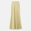 Nanushka Fea - Slip Satin Maxi Skirt - Lime Yellow