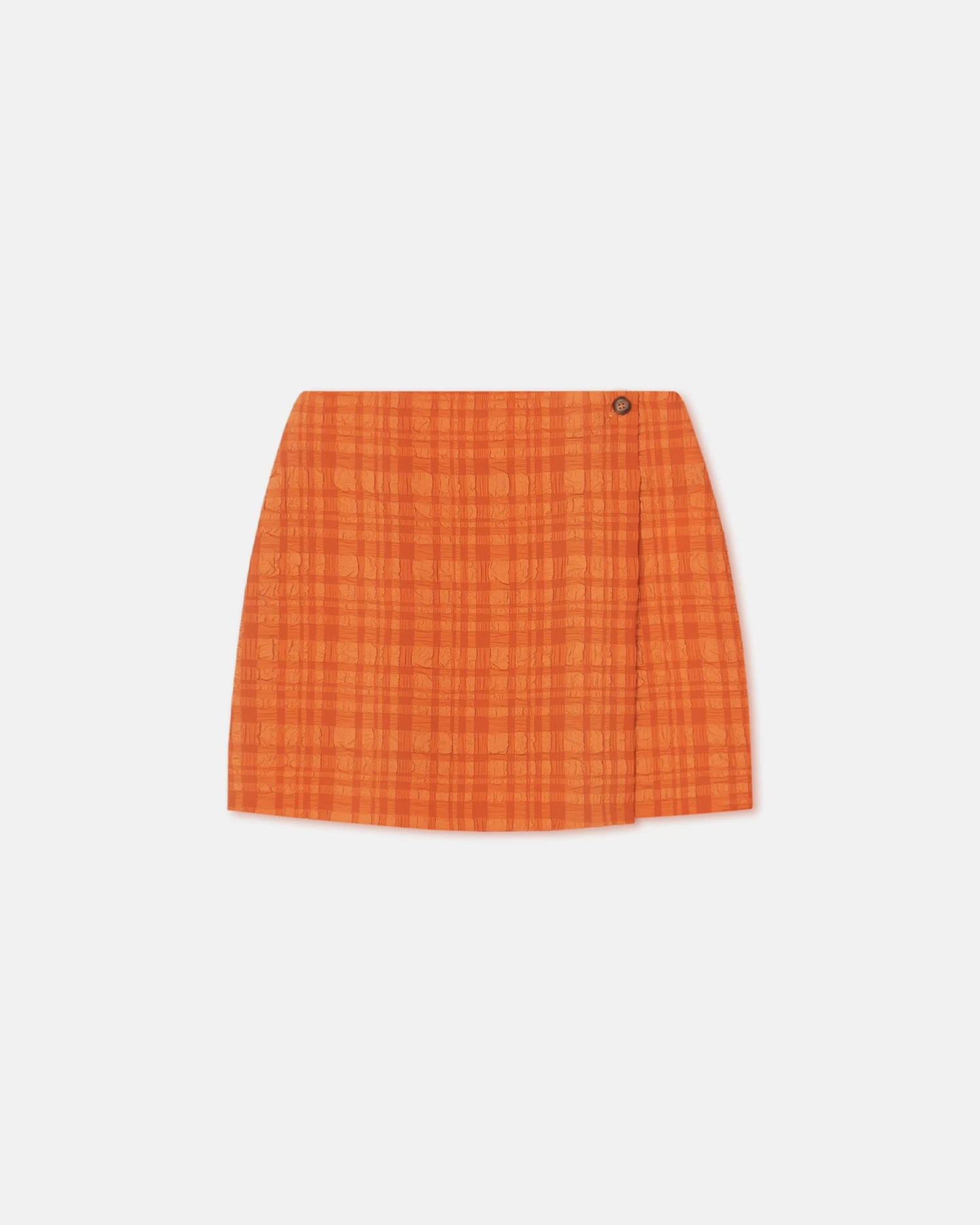 Nanushka Fede - Seersucker Skort - Sunset Orange 6 Nanushka Fede - Seersucker Skort - Sunset Orange - Image 4