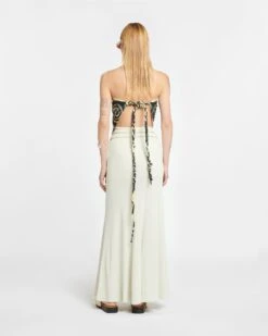Nanushka Macea - Mesh-Jersey Maxi Skirt - White Wax -Nanushka Wear Shop NW24RSSK0090 MACEA WHITEWAX SOLIDMESHJERSEY 02 A