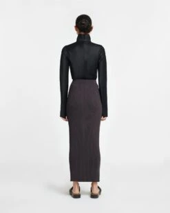 Nanushka Meika - Ribbed-Knit Maxi Skirt - Dark Brown -Nanushka Wear Shop NW24RSSK01178 MEIKA DARKBROWN MATTVISCOSERIB 02