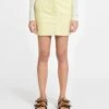 Nanushka Miray - Okobor™ Alt-Leather Mini Skirt - Lemongrass -Nanushka Wear Shop NW24RSSK01213 MIRAY LEMONGRASS OKOBOR 03