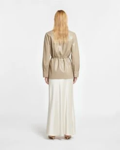 Nanushka Sabeen - Slip Satin Maxi Skirt - Creme -Nanushka Wear Shop NW24RSSK01871 SABEEN CREME SLIPSATIN 02