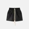 Nanushka Maurine - Okobor™ Alt-Leather Drawstring Shorts - Creme/Black
