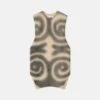 Nanushka Leela - Cashmere-Blend Vest - Spiral Spray -Nanushka Wear Shop NW24RSSW00371LEELA SPIRALCREME BLACK CASHMEREBLENDPRINT 1