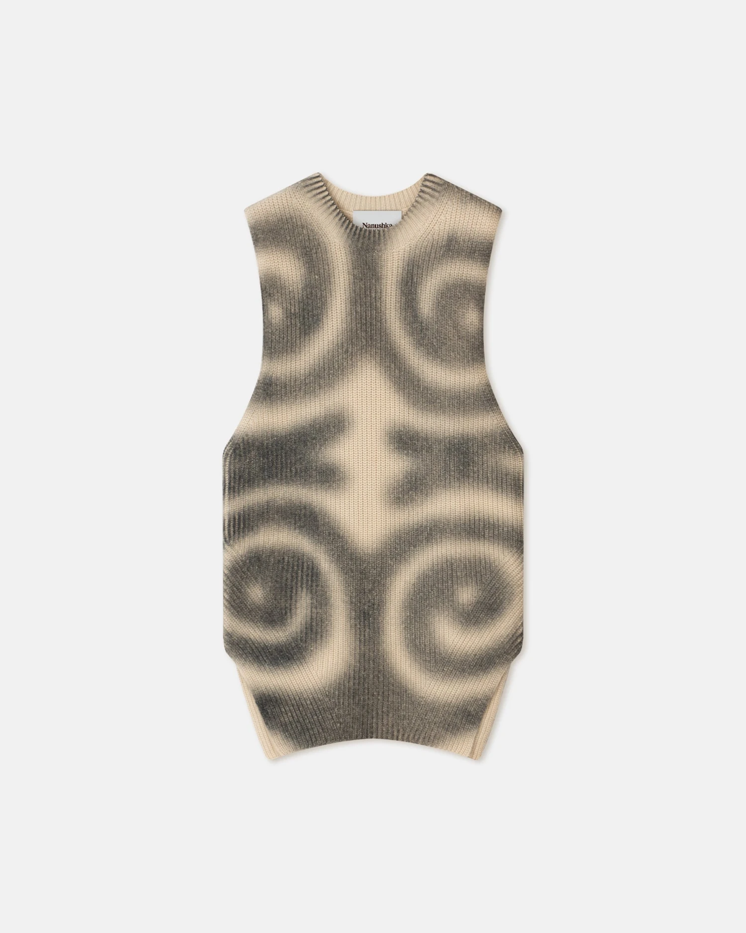 Nanushka Leela - Cashmere-Blend Vest - Spiral Spray 3 Nanushka Leela - Cashmere-Blend Vest - Spiral Spray