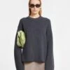 Nanushka Maura - Cashmere-Blend Sweater - School Grey