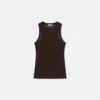 Nanushka Anneke - Mesh-Jersey Tank Top - Nutmeg -Nanushka Wear Shop NW24RSTP00678 ANNEKE NUTMEG SOLID MESH JERSEY