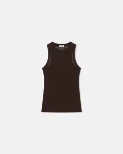 Nanushka Anneke - Mesh-Jersey Tank Top - Nutmeg