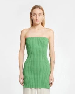 Nanushka Brynn - Ribbed Sleeveless Top - Green