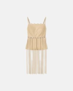 Nanushka Citta - Okobor™ Alt-Leather Top - Almond