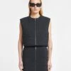 Nanushka Lise - Quilted Tech Poplin Vest - Black -Nanushka Wear Shop NW24RSTP02199 LISE TOTEMOFFBLACK QUILTEDTECHPOPLIN 03