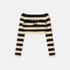 Nanushka Marnin - Striped Terry-Knit Top - Creme/Off Black