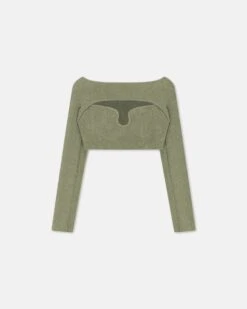 Nanushka Marnin - Terry-Knit Top - Faded Sage 8 Nanushka Marnin - Terry-Knit Top - Faded Sage -Nanushka Wear Shop NW24RSTP02379MARNIN FADEDSAGE TERRYKNIT 1