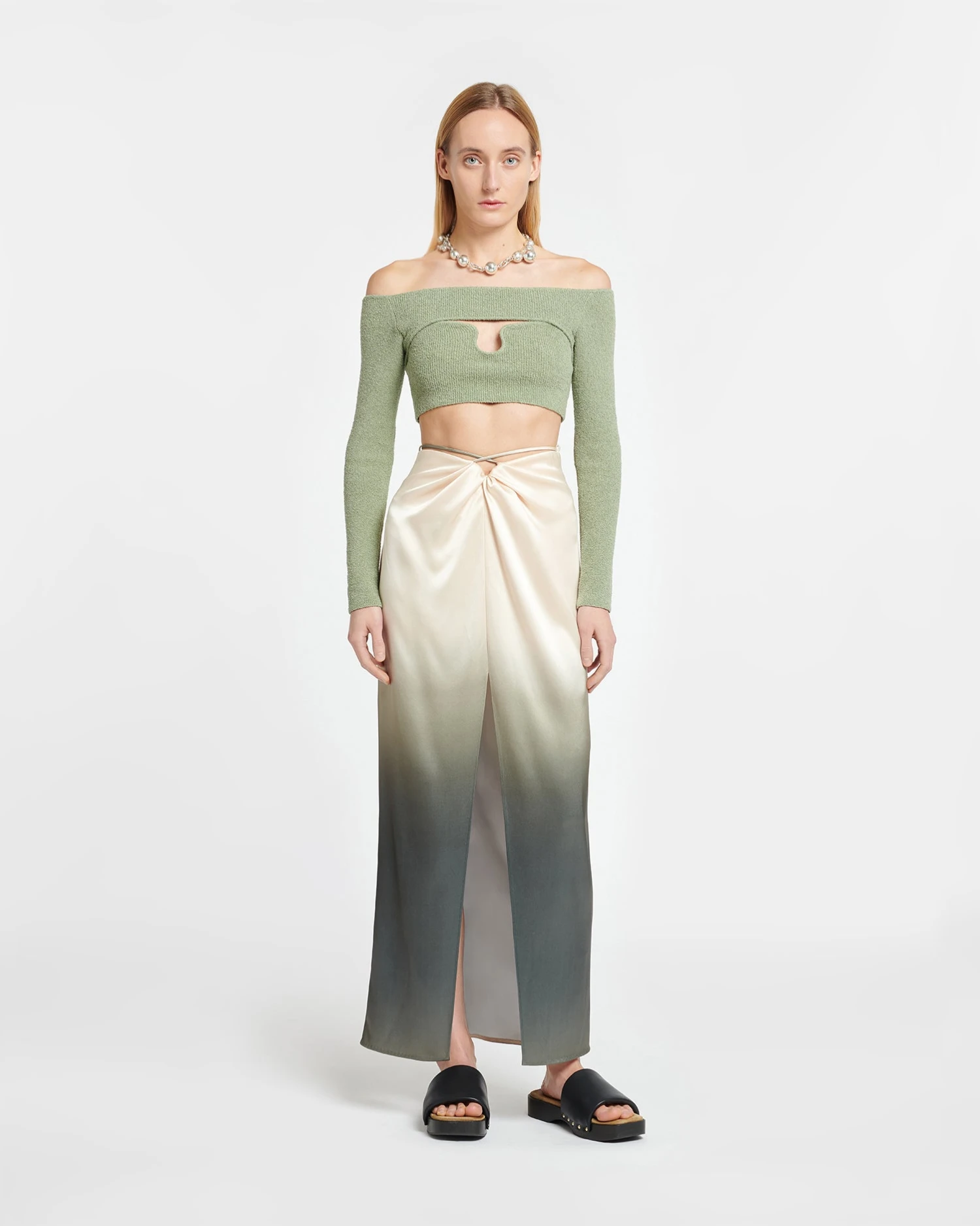 Nanushka Marnin - Terry-Knit Top - Faded Sage 4 Nanushka Marnin - Terry-Knit Top - Faded Sage - Image 2