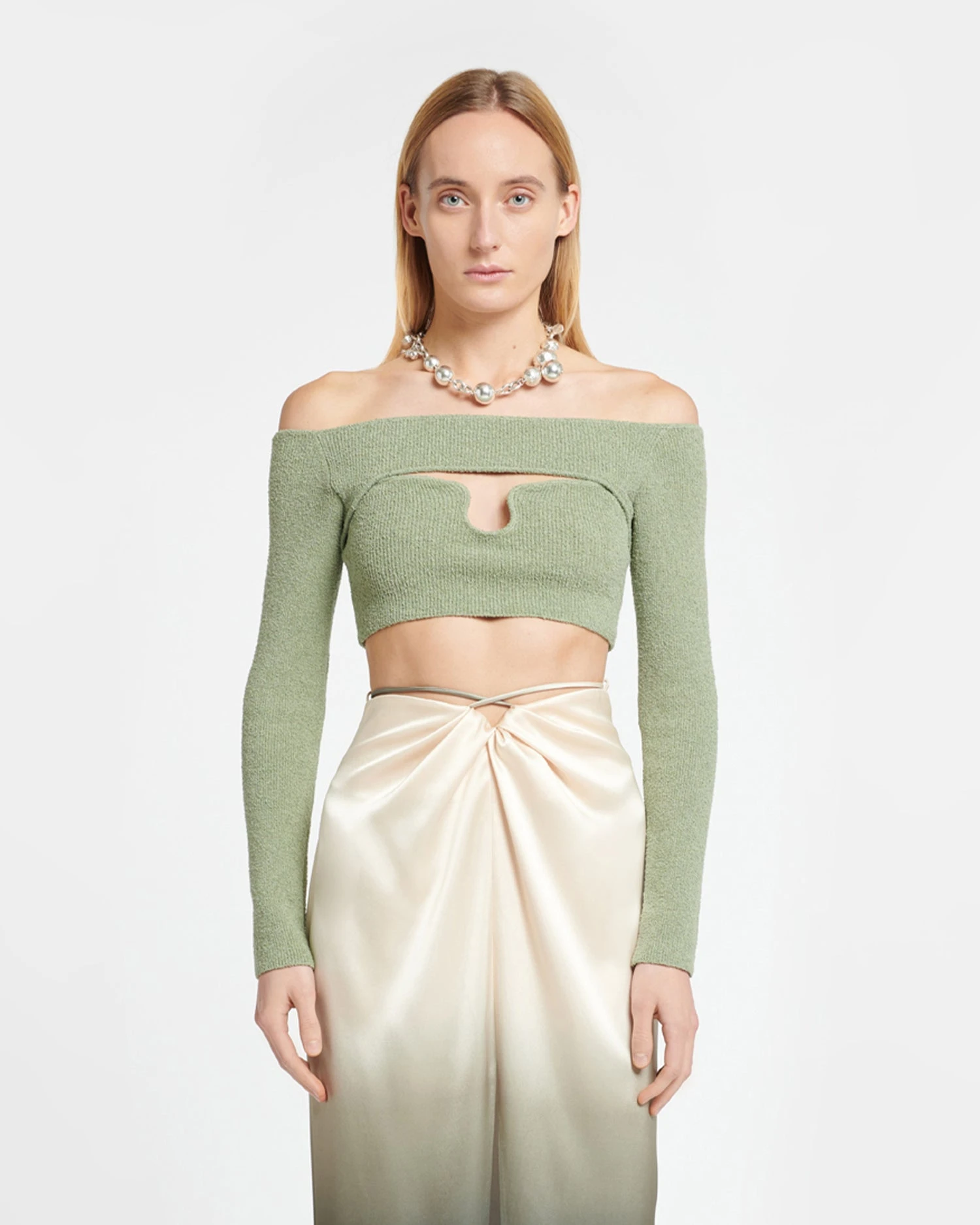 Nanushka Marnin - Terry-Knit Top - Faded Sage 3 Nanushka Marnin - Terry-Knit Top - Faded Sage