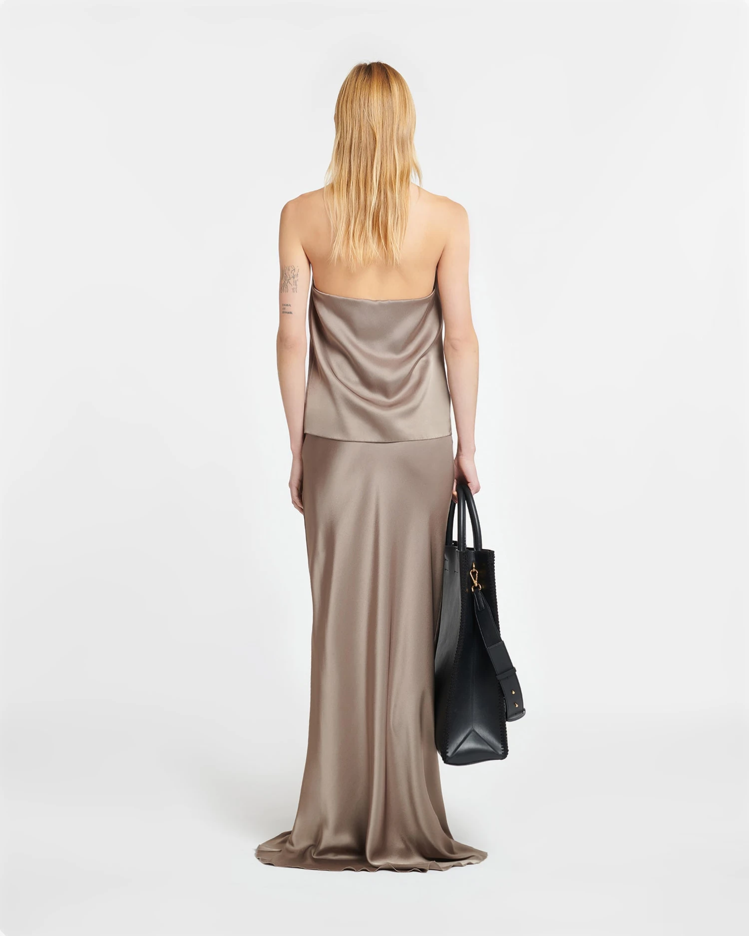 Nanushka Neline - Draped Slip Satin Top - Clay 5 Nanushka Neline - Draped Slip Satin Top - Clay - Image 3