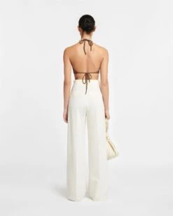 Nanushka Sarda - Knitted Alpaca Bralette - Dark Brown -Nanushka Wear Shop NW24RSTP03078 SARDA DARKBROWN LOOSEALPACA 02