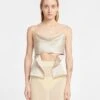 Nanushka Silvine - Slip Satin Top - Creme -Nanushka Wear Shop NW24RSTP03371 SILVINE CREME SLIPSATIN 03