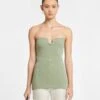 Nanushka Zessa - Terry-Knit Bandeau Top - Faded Sage