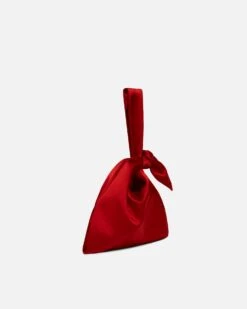 Nanushka Jen Knotted - Slip Satin Clutch Bag With Knot Detailing - Red -Nanushka Wear Shop NW24SSBG03622JEN KNOTTED RED SATIN 03